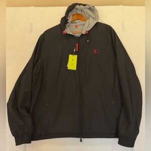 Rare Psycho Bunny Halfmoon Reversible Hooded Black Jacket XL